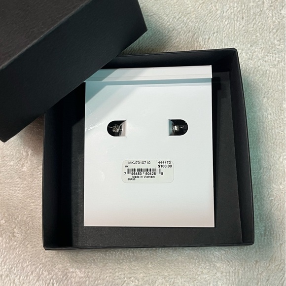 NEW Michael Kors Hoop Earrings. Gold tone. Crystals. Box included - Picture 6 of 13